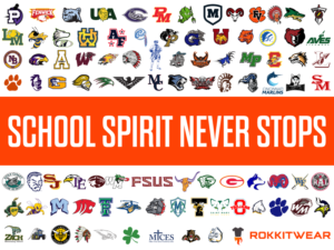 school spirit wear, school sportswear, athletic apparel